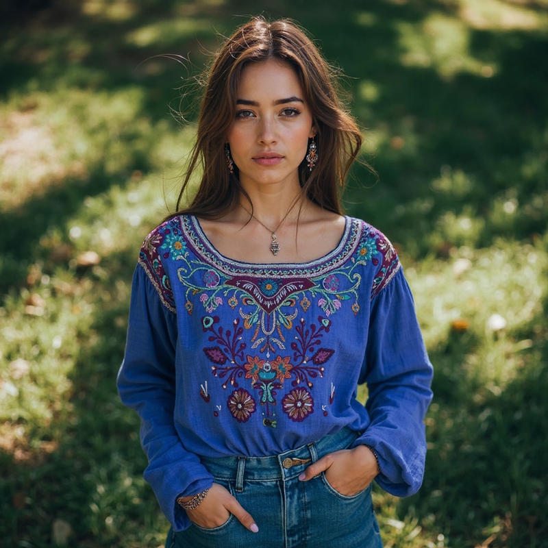 Blusa de inspiración vintage