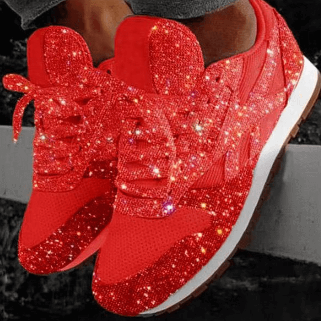 CM | Moda lentejuelas zapatos de mujer