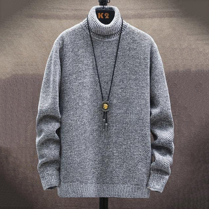 Men's Turtleneck Casual Pullover Sweater elevenforest