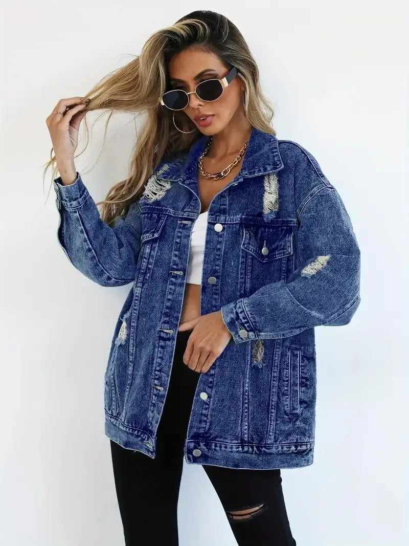 CM | Chaqueta vaquera oversize de moda para mujer