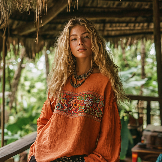 Blusa de inspiración vintage