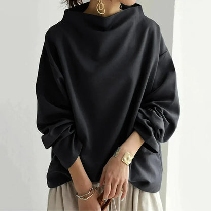KL | Jersey negro con escote redondo oversize