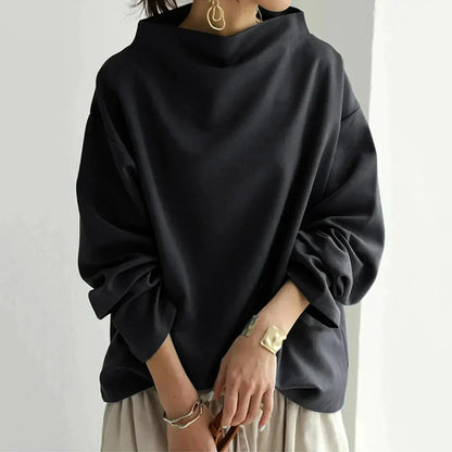 CM | Jersey negro con escote redondo oversize