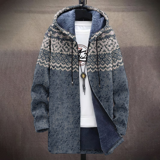 Men's Vintage Knitted Jacquard Pattern Cozy Cardigan Sweater elevenforest