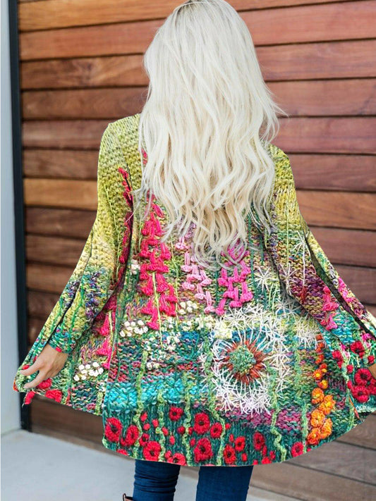 Spring Floral Embroidery Women's Sweater Cardigan elevenforest