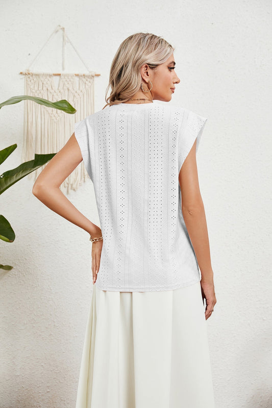 CM | Gilet d'été T-shirt à manches courtes creuses