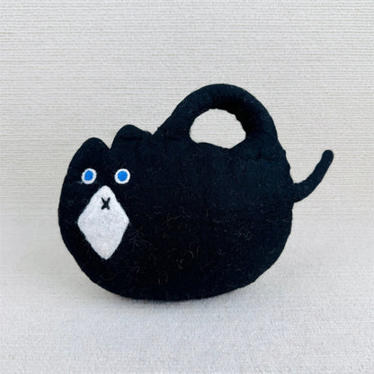 Comstylish Lovely Cat Inspired Handmade Felt Handbag