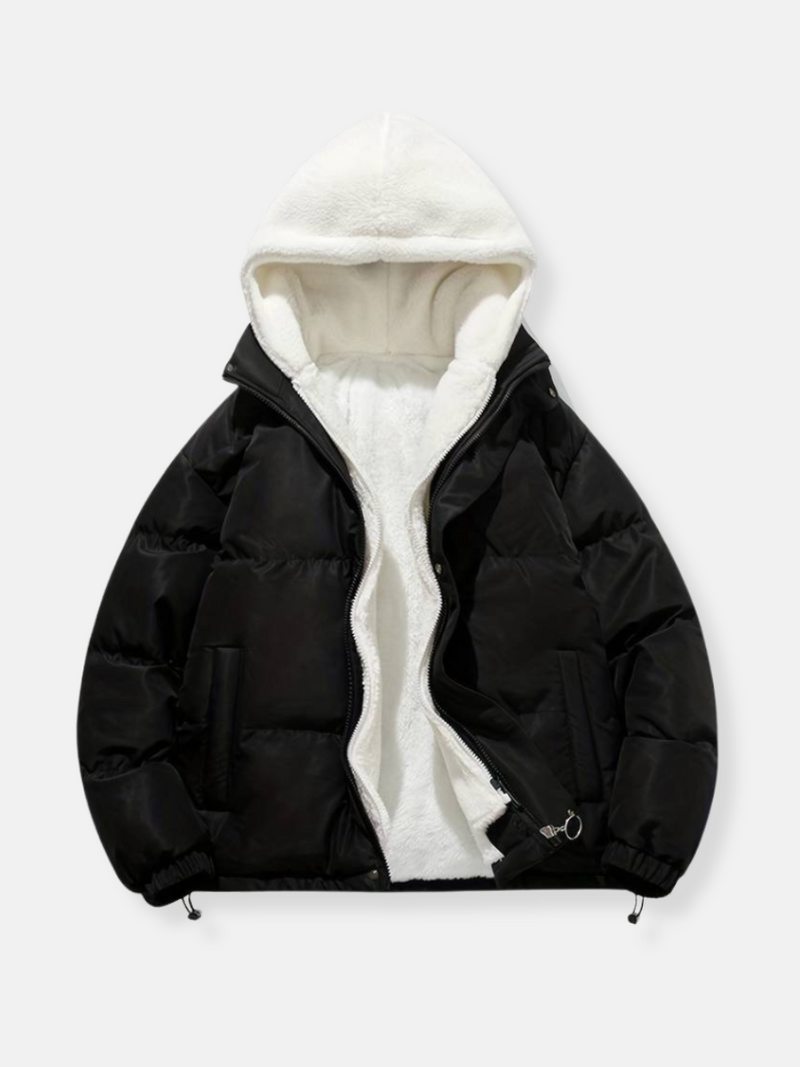 CM | Abrigo de piel de invierno con cremallera