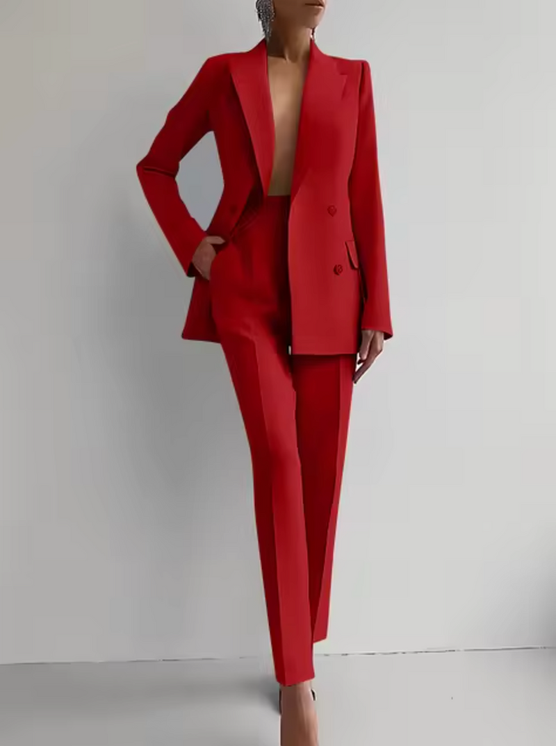CM | Blazer y pantalón plisado a conjunto