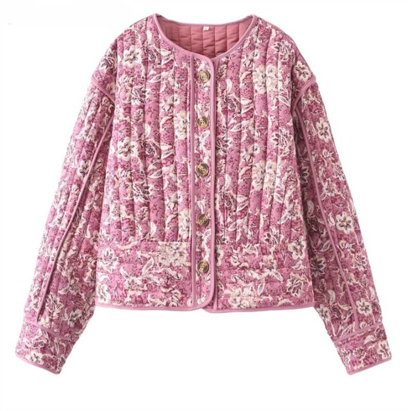 CM | Chaqueta forrada con estampado floral