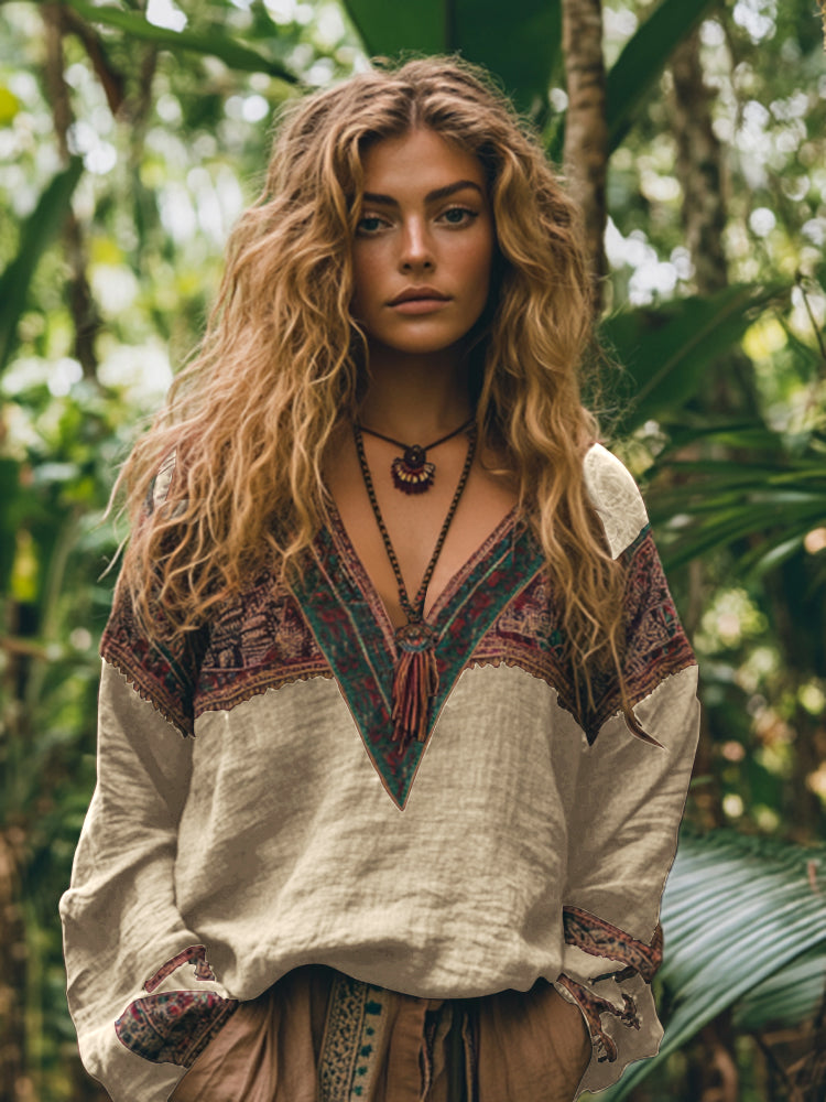Blusa de estilo vintage atemporal
