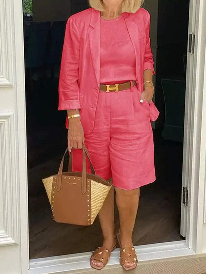 CM | Elegante blazer y pantalones cortos - Con estilo - Ideal para los días cálidos