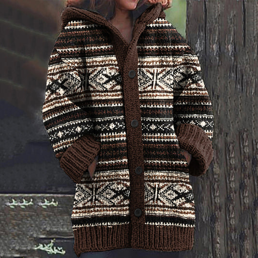 Women's Fairman Island Contrast Sweater Cardigan elevenforest