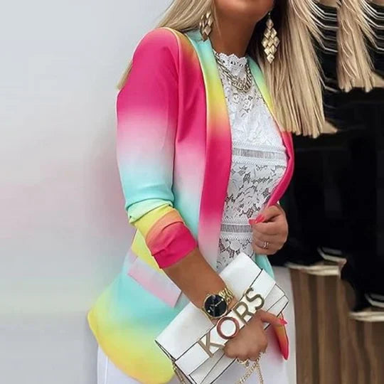 CM | Thanea blazer de manga larga en batik look para mujer