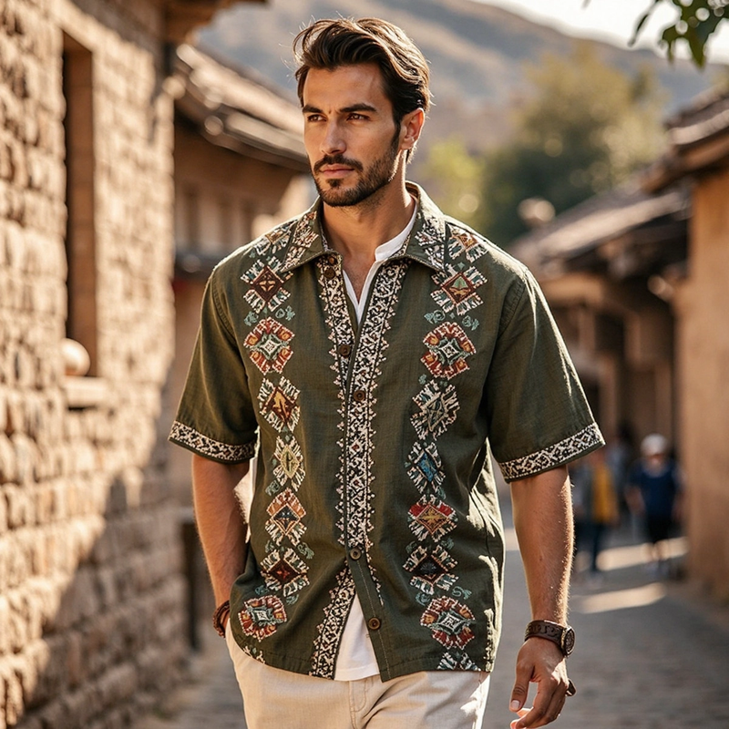 Camisa bellamente confeccionado