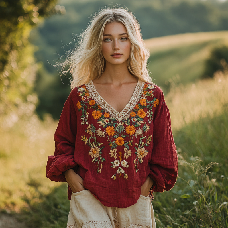 Blusa de diseño clásico