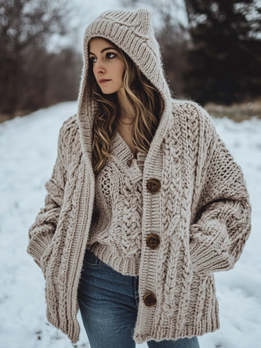 Vintage Island Jacquard Buttons Sweater Cardigan elevenforest
