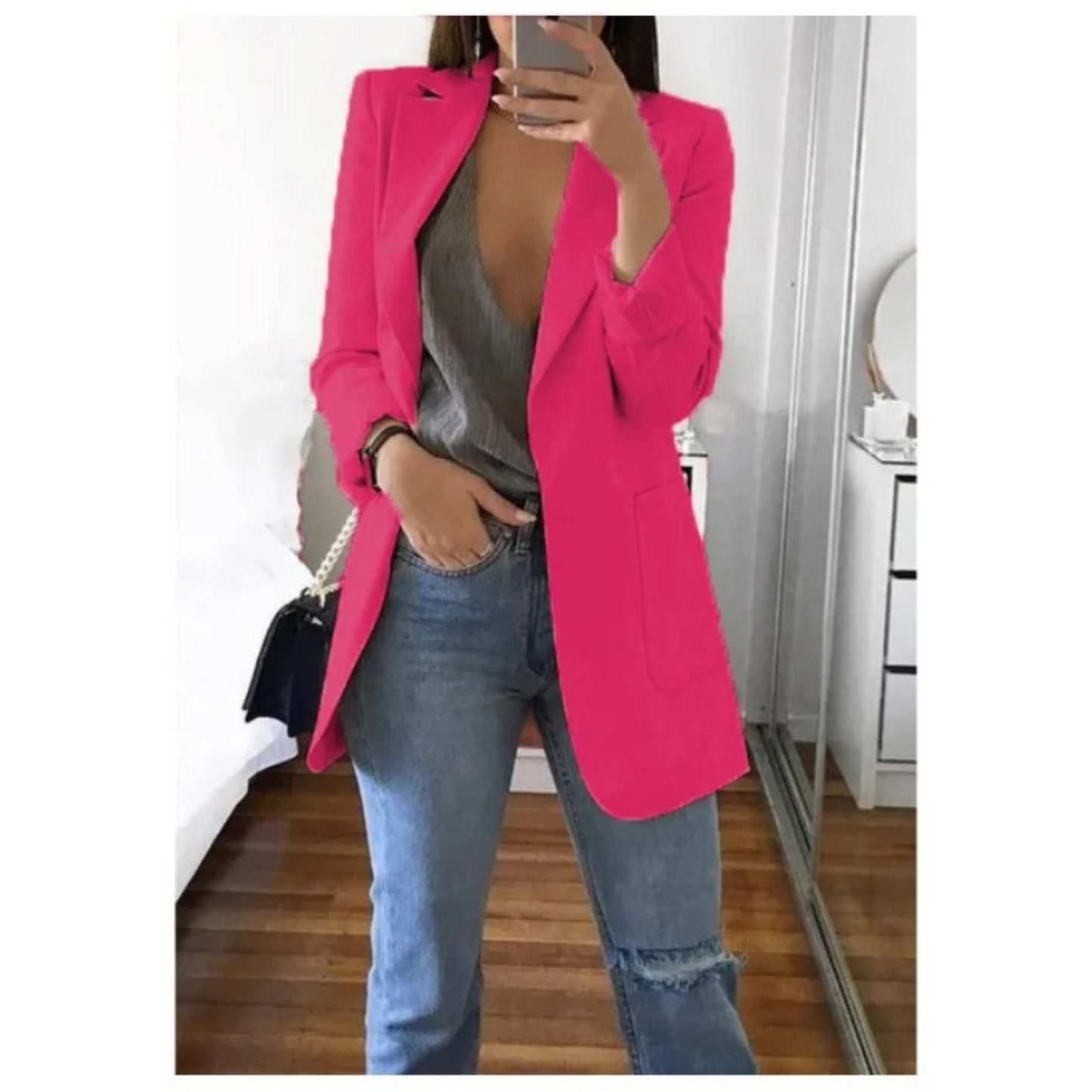CM | Elegante blazer con bolsillos para mujer
