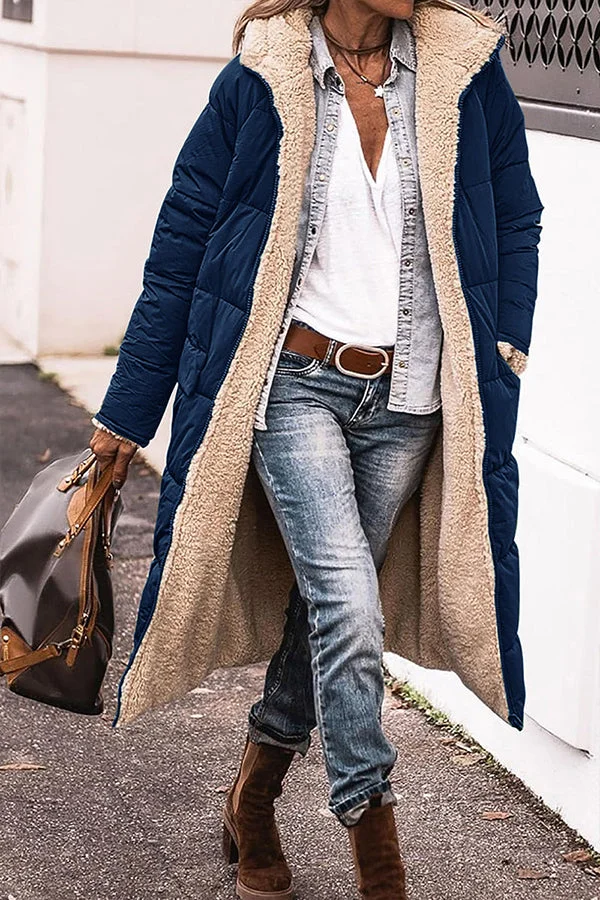 CM | Chaqueta de moda con capucha y cuello acentuado