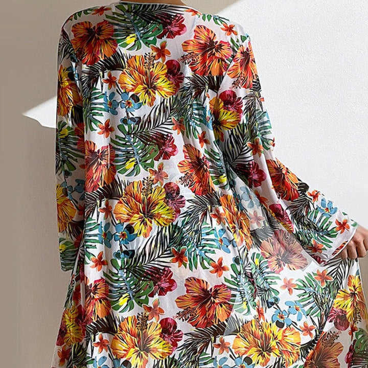 KL | Bikini floral de 3 piezas con toldo