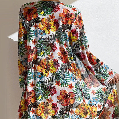 KL | Bikini floral de 3 piezas con toldo