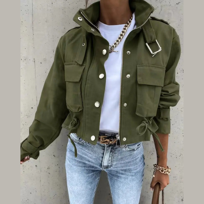 CM | Chaqueta moderna con cordón para mujer