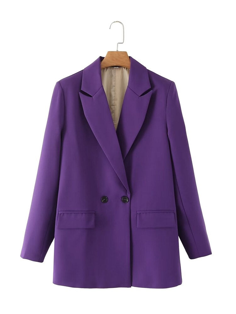 CM | Blazer de doble botonadura para mujer