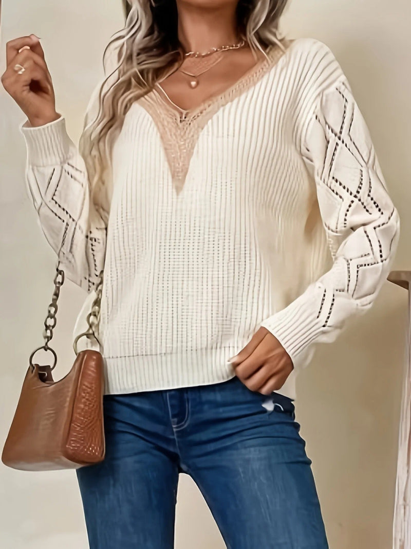 CM | MW - Elegante jersey de punto con escote en V