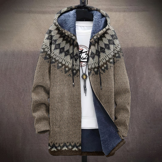 Vintage Knitted Jacquard Pattern Cozy Cardigan Sweater elevenforest