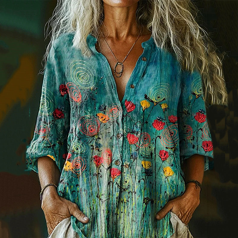 Camisa de estilo vintage atemporal