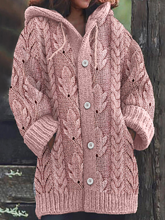 Vintage Tribal Icelandic Pattern Jacquard Cozy Cardigan Sweater elevenforest