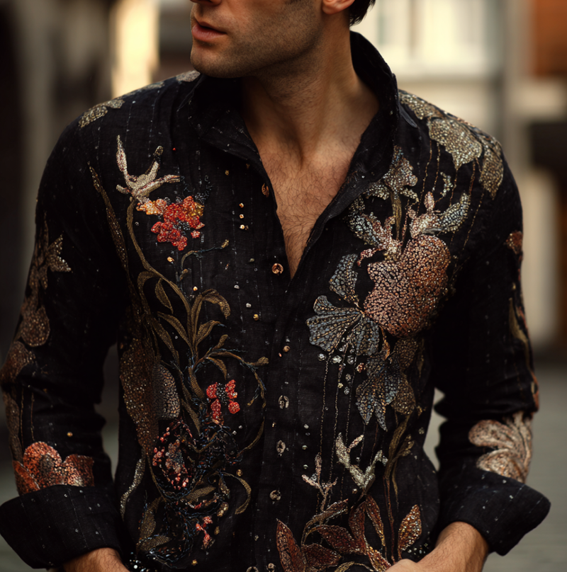 Camisa bellamente confeccionado