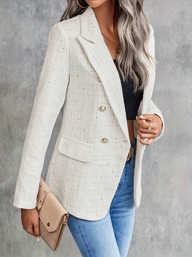 CM | blazer de manga larga con cuello de solapa