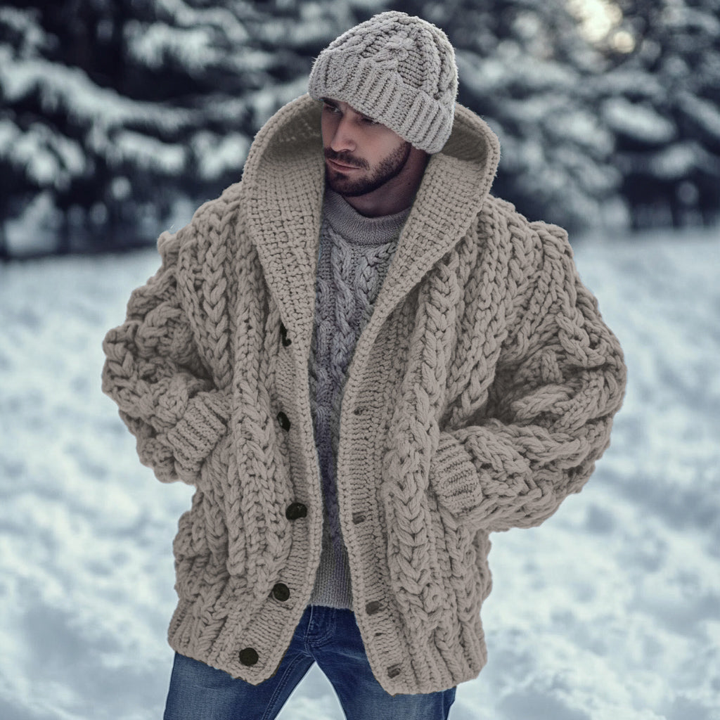 Vintage Fairman Island Jacquard Buttons Sweater Cardigan elevenforest