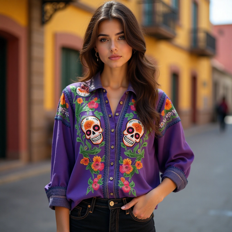 Camisa de diseño cuidado