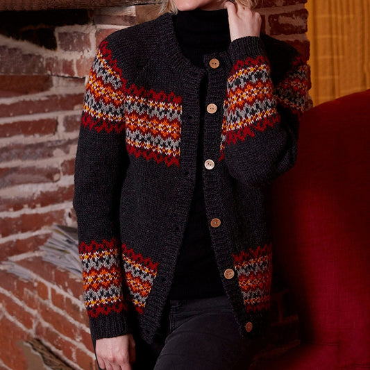 Vintage Fair Isle Knitted Cardigan Sweater elevenforest