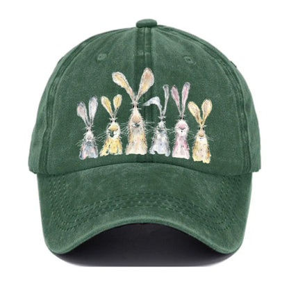 Casual Cute Bunny Print Hat artswardrobe