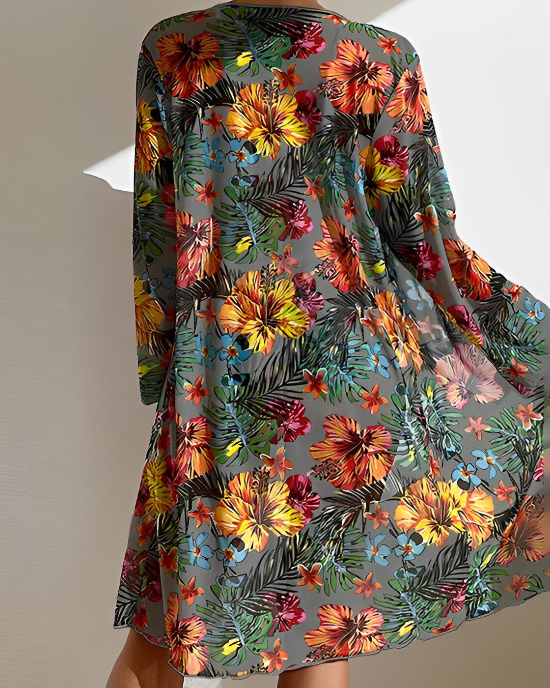 Azucena® | Tropical Print Cover Up Bikini Set