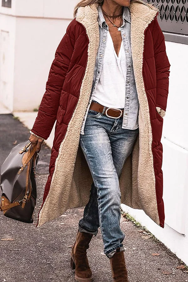 CM | Chaqueta de moda con capucha y cuello acentuado
