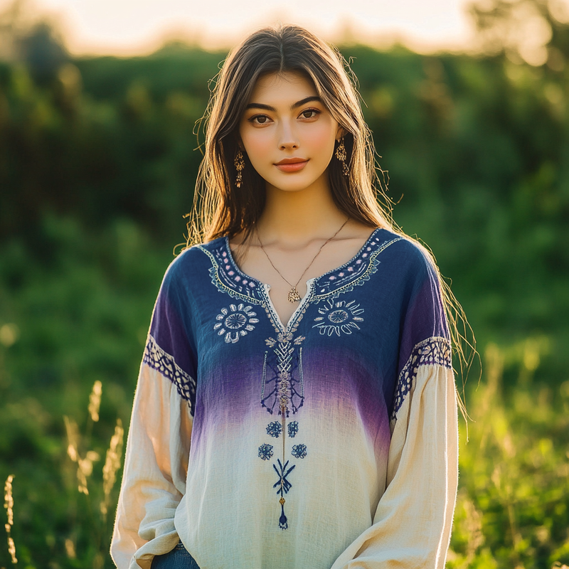 Blusa de estilo vintage atemporal