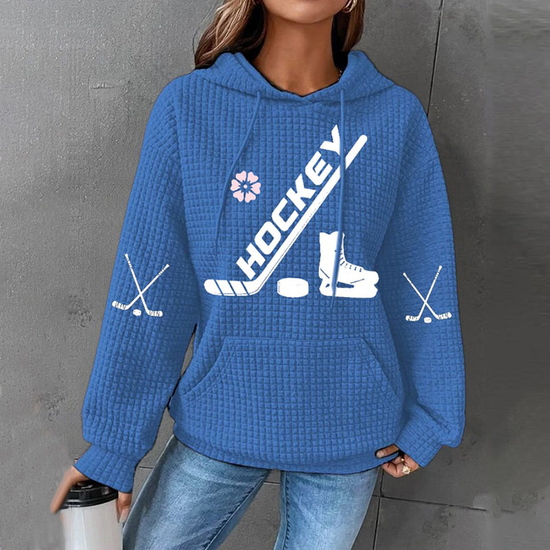 Comstylish Women's Hockey Print Casual Sweatshirt