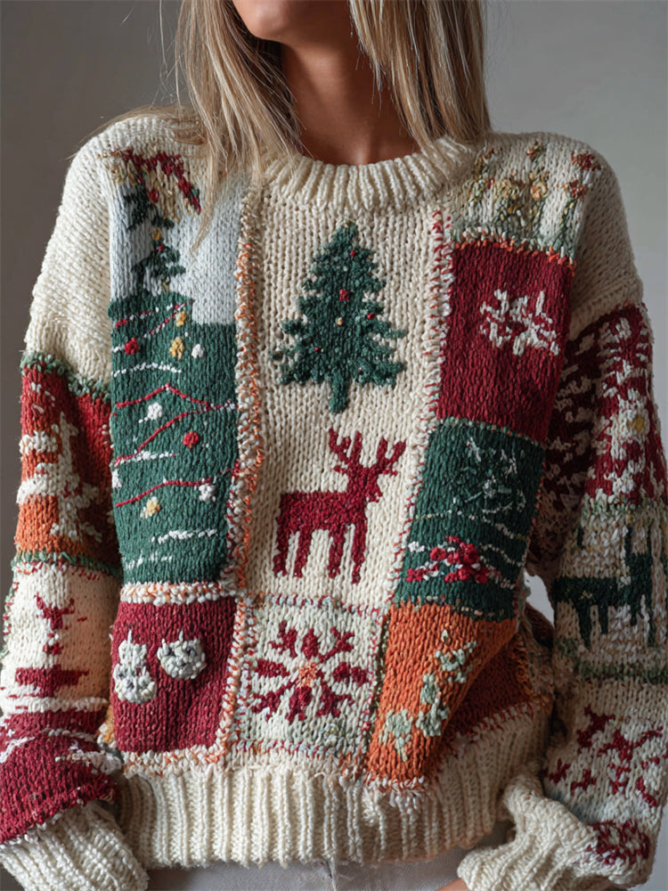 Jersey de algodón con diseño navideño de inspiración vintage