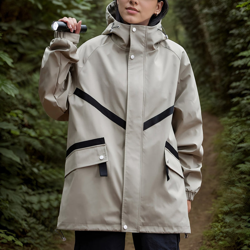 CM | Chaqueta impermeable ligera con capucha