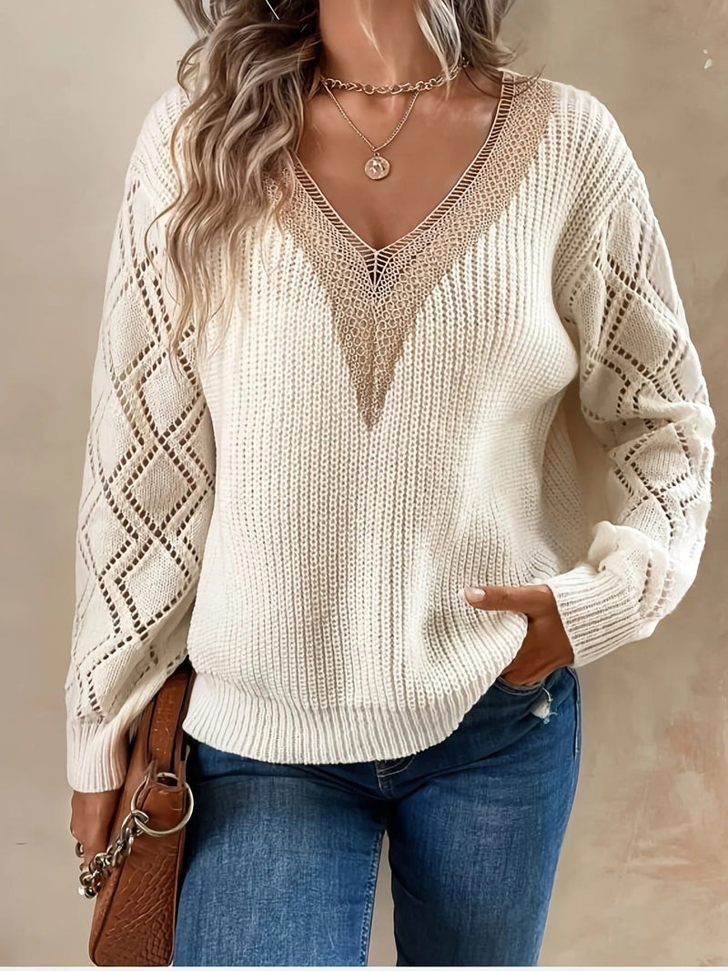 CM | MW - Elegante jersey de punto con escote en V