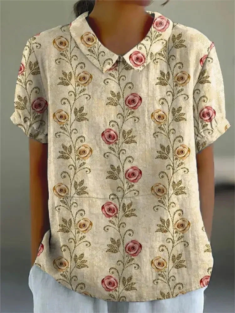 KL | Blusa con estampado floral para mujer