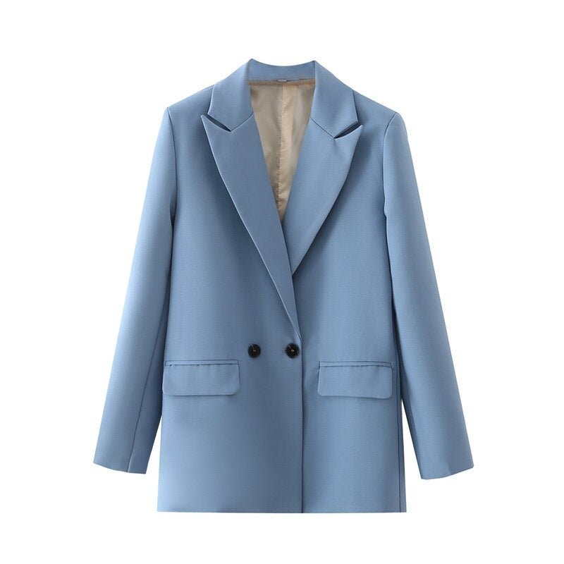 CM | Blazer de doble botonadura para mujer
