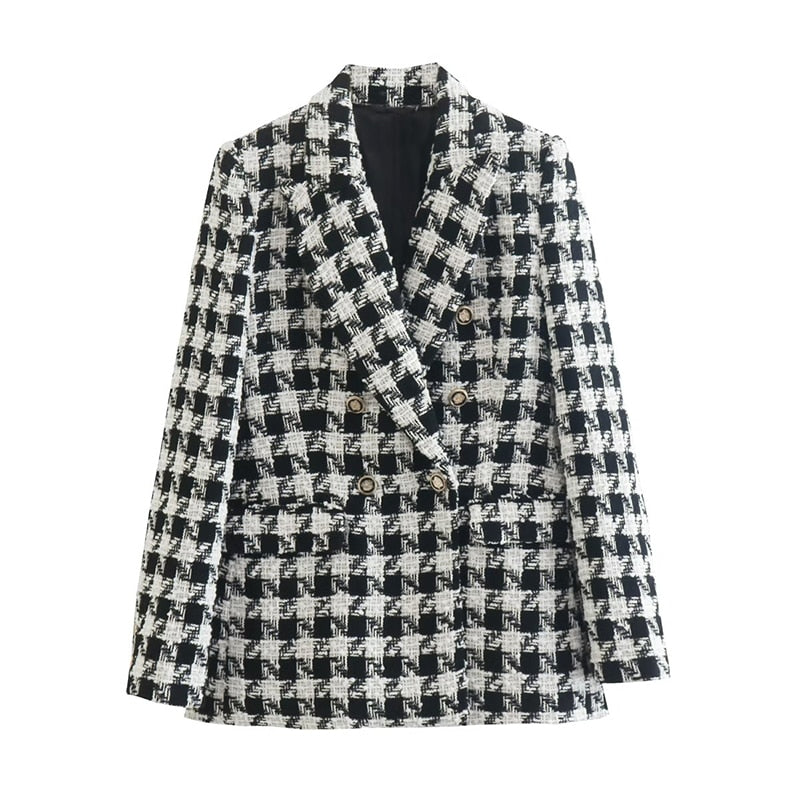 CM | Blazer de doble botonadura para mujer