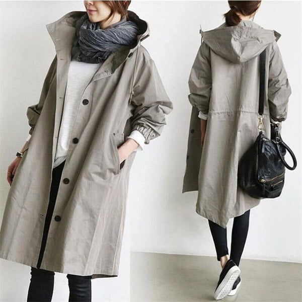 CM | Chaqueta impermeable con capucha para mujer