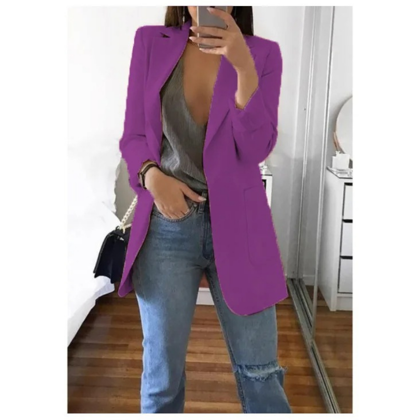 CM | Elegante blazer con bolsillos para mujer