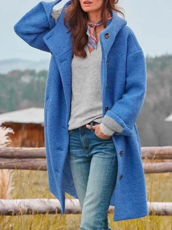 CM | elegante chaqueta larga de tweed
